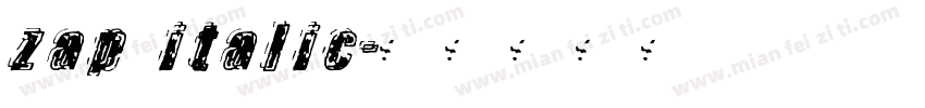 zap italic字体转换